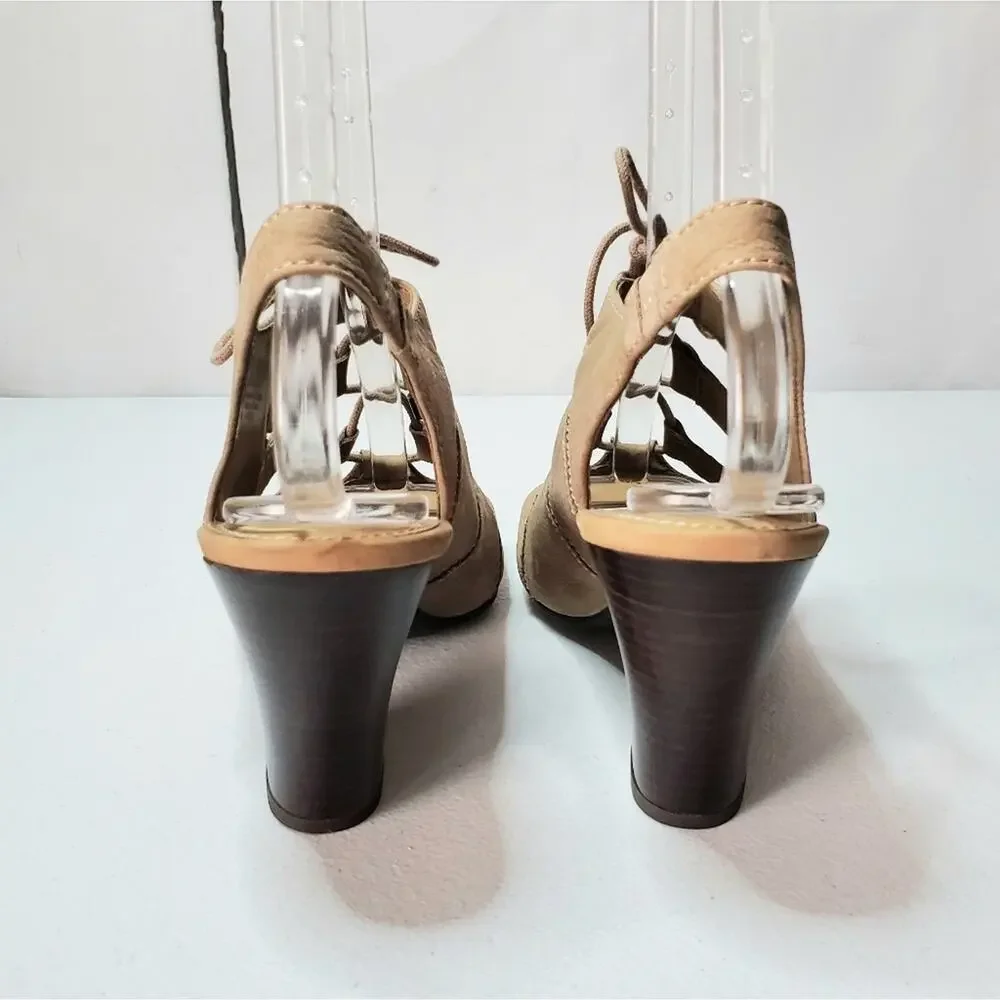 Franco Sarto Talia Lace-Up Slingback Sandals 8.5 - Picture 3 of 11